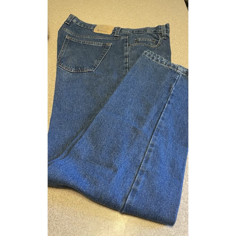 MENS MEMBERS MARK JEANS 36x32 REGULAR FIT DARK RINSE
